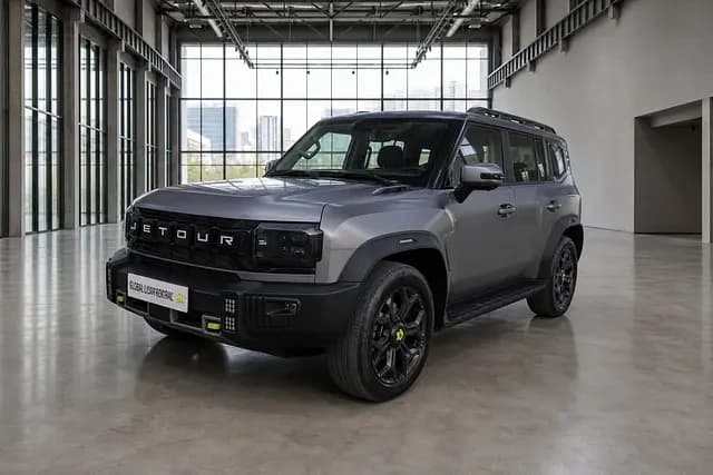 Front left view of the 2025 Jetour T2 — HubPost edited presentation